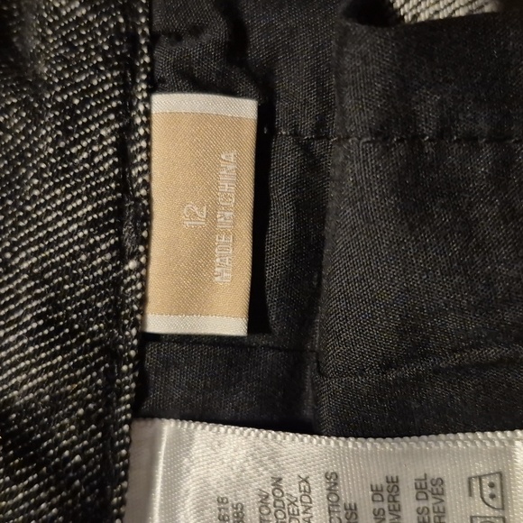 Michael Kors women's size 12 black heather raw edge jeans have stretch, VGUC - Picture 8 of 8